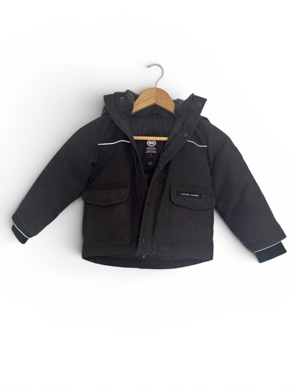 Canada Goose Kids Unisex Black Hooded Puffer Jacket Size 2-3 - Picture 13 of 15